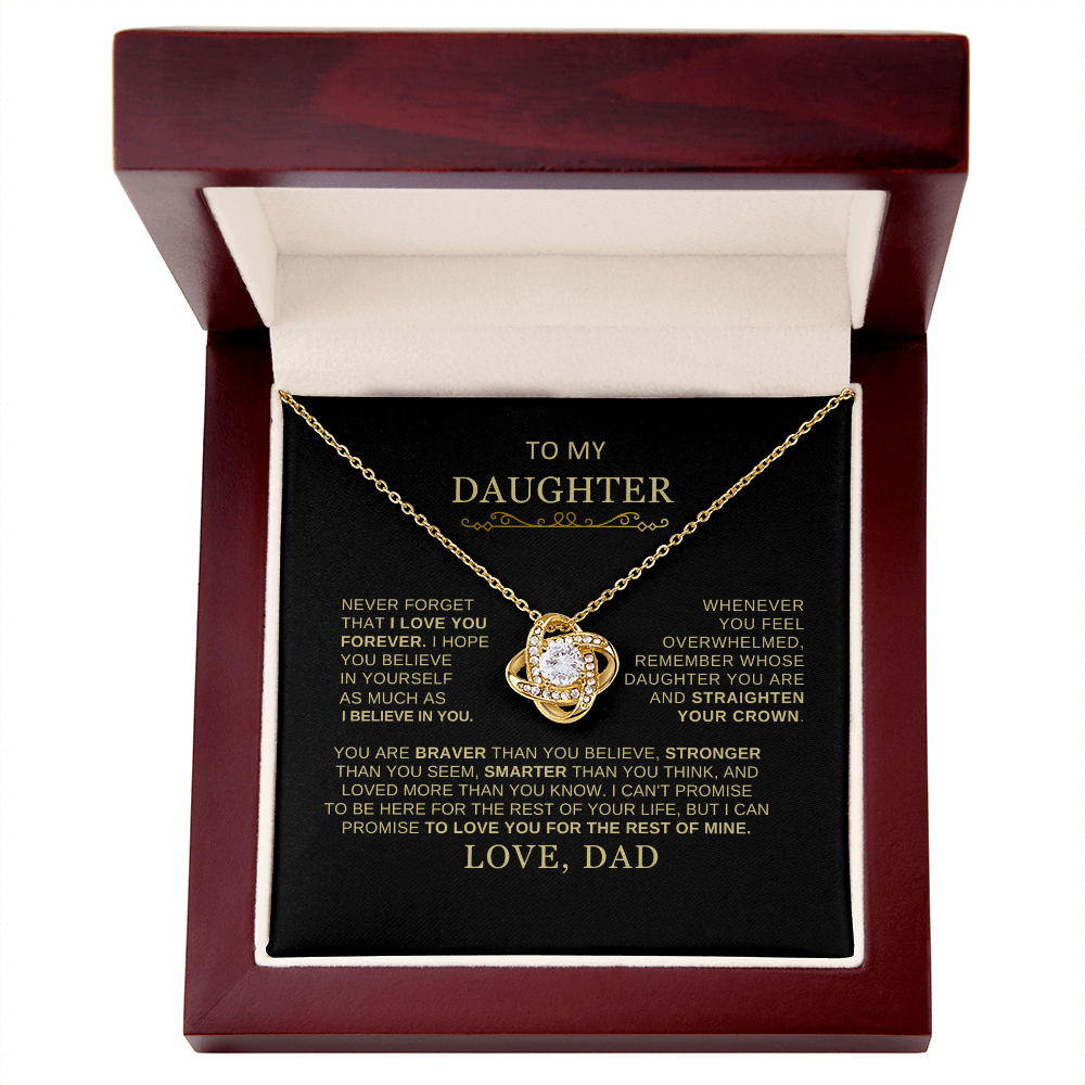 Beautiful Gift for Daughter From Dad "Never Forget That I Love You" Necklace